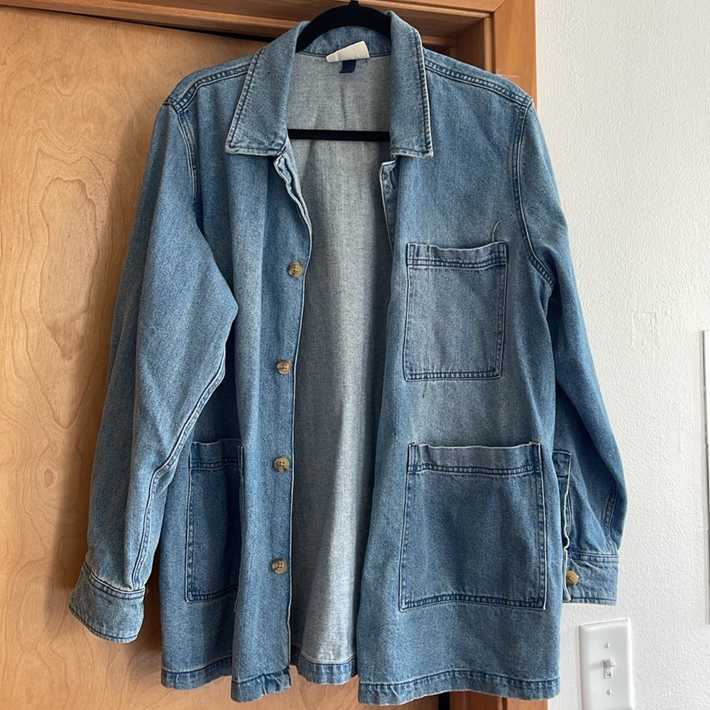 Universal Thread Denim Utility Shacket, size Large